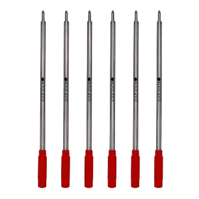 Monteverde Ballpoint Pen Refill Medium Point Red Ink 6 Pack (C133RD) 1 Monteverde Ballpoint Pen Refill Medium Point Red Ink 6 Pack (C133RD)