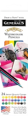 Generals Kmberly Watercolor Pencils, Assorted Colors, Set Of 24