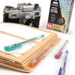 Arteza Gel Ink Colored Pens Set, Glitter, Assorted Colors - Doodle, Draw, Journal - 14 Pack -Pencil Specialty Store GUEST 0c50eaee fa73 469a 9cbf c0561b3db228