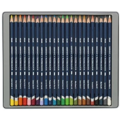 Derwent Watercolor Pencils With Tin, Assorted Colors, Set Of 24 2 Derwent Watercolor Pencils With Tin, Assorted Colors, Set Of 24 - Image 2