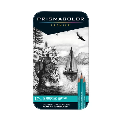 Prismacolor 12ct Turquoise Pencil Sketch Set 1 Prismacolor 12ct Turquoise Pencil Sketch Set