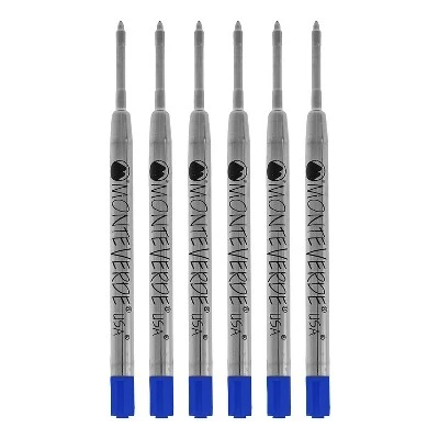 Monteverde Ballpoint Pen Refill Extra Fine Point Blue Ink 6 Pack (P113BB) 1 Monteverde Ballpoint Pen Refill Extra Fine Point Blue Ink 6 Pack (P113BB)