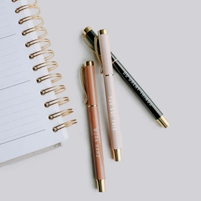 Sweet Water Decor Motivational Metal Pen 3pc Set 2 Sweet Water Decor Motivational Metal Pen 3pc Set - Image 2