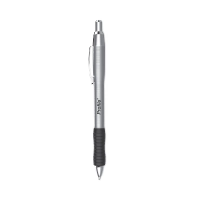 Paper Mart Paper Mate Profile Metal Ballpoint Pen Retractable Medium 1 Mm Black Ink Silver Barrel 1 Paper Mart Paper Mate Profile Metal Ballpoint Pen Retractable Medium 1 Mm Black Ink Silver Barrel