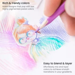 Arteza Pastel Colored Pencils, Set Of 50, Triangular Grip, Pre-Sharpened Coloring Pencils, Art Supplies For Coloring And Drawing -Pencil Specialty Store GUEST 1daf6f61 a3b2 4ea0 8d61 a451245f93c9