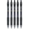 Pilot G2 Retractable Gel Pens Fine Point Black Ink 5/Pack (31078) 755958