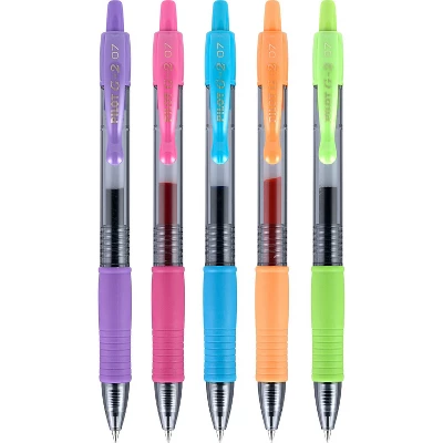 Pilot G2 Retractable Gel Pens Fine Point Assorted Ink 5/Pack (31266) 409473 1 Pilot G2 Retractable Gel Pens Fine Point Assorted Ink 5/Pack (31266) 409473