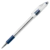 Pentel R.S.V.P. Refillable Ballpoint Pen, 1 Mm Medium Tip, Blue Ink, Clear Barrel, Pack Of 12