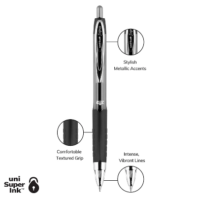 Uni-ball Uniball 207 Retractable Gel Pens Medium Point 0.7mm Black Ink 12/Pack (33950) 7 Uni-ball Uniball 207 Retractable Gel Pens Medium Point 0.7mm Black Ink 12/Pack (33950) - Image 7