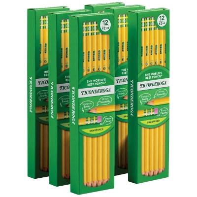 72ct Ticonderoga Wood #2 Pencil Yellow 1 72ct Ticonderoga Wood #2 Pencil Yellow