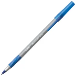 BIC Xtra Comfort Round Stick Pen, 1.2 Mm Medium Tip, Blue, Pack Of 36