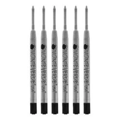 Monteverde Ballpoint Pen Refill Extra Fine Point Black Ink 6 Pack (P113BK)
