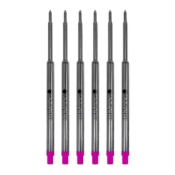 Monteverde Ballpoint Pen Refill Medium Point Pink Ink 6 Pack (W133PK)