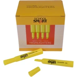 School Smart Highlighter, Chisel Tip, Tank Style, Yellow, Pack Of 48 -Pencil Specialty Store GUEST 4aebac2b 6d95 4146 aa2a d4d44f7aab3a