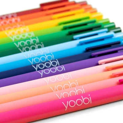 18ct Rollerball Gel Pens Retractable Multicolored - Yoobi™ 3 18ct Rollerball Gel Pens Retractable Multicolored - Yoobi™ - Image 3