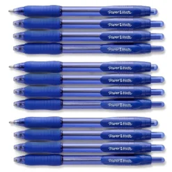Paper Mate Profile Retractable Ballpoint Pen Bold Point Blue Ink Dozen (89466)