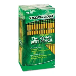 Ticonderoga Woodcase Pencil HB #2 Yellow Barrel 96/Pack 13872