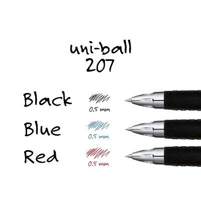 Uni-ball 207 Retractable Gel Pens Micro Point 61270 7 Uni-ball 207 Retractable Gel Pens Micro Point 61270 - Image 7
