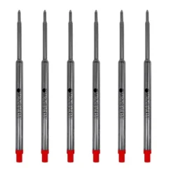 Monteverde Ballpoint Pen Refill Medium Point Red Ink 6 Pack (W133RD)