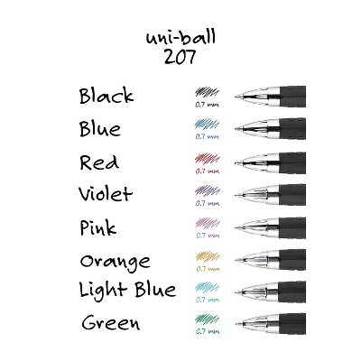 Uni-ball Uniball 207 Retractable Gel Pens Medium Point 0.7mm Black Ink 12/Pack (33950) 6 Uni-ball Uniball 207 Retractable Gel Pens Medium Point 0.7mm Black Ink 12/Pack (33950) - Image 6