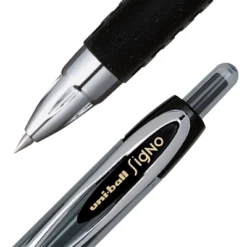 Uni-ball Signo 207 Retractable Gel Pen Black Ink 0.5mm Dozen 61255