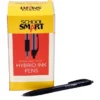 School Smart Retractable Hybrid Pens, Black, Pack Of 48