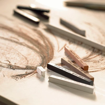 Conte Crayons In Plastic Box, Bistre Sepia, Pack Of 12