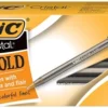 BIC Cristal Bold Non-Refillable Ball Point Pen, 1.6 Mm Medium Tip, Black, Pack Of 24