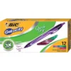 BIC Gel-ocity Quick Dry Retractable Gel Pen 0.7mm Assorted Ink/Barrel Dozen RGLCGA11AST