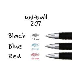 Uni-ball Uniball 207 Retractable Gel Pens Micro Point 0.5mm Blue Ink 12/Pack (61256) -Pencil Specialty Store GUEST 7499ab35 0472 406d b443 bf12ee8d6d2b