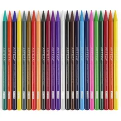 Arteza Premium Woodless Highly-Pigmented Watercolor Pencils, Assorted Colors, Coloring Set For Adult Artists, Non-Toxic - 24 Pack