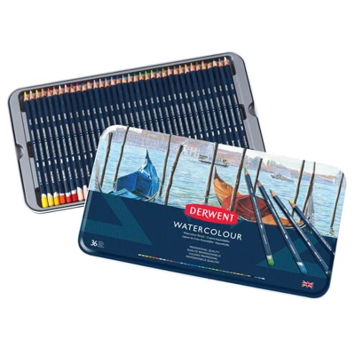 Derwent Watercolor Pencils With Tin, Assorted Colors, Set Of 36 2 Derwent Watercolor Pencils With Tin, Assorted Colors, Set Of 36 - Image 2