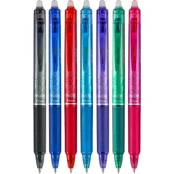 Pilot FriXion Clicker Erasable Gel Ink Retractable Pen Assorted Ink .5mm 7/Pack 32509