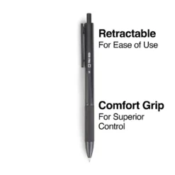 TRU RED Ballpoint Gripped Retractable Pens Med Point 1.0mm Blue/Black/Red TR59163