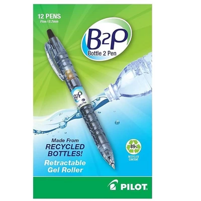 Pilot B2P Retractable Gel Pens Fine Point Black Ink Dozen (31600) 862274 5 Pilot B2P Retractable Gel Pens Fine Point Black Ink Dozen (31600) 862274 - Image 5