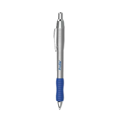 Paper Mart Paper Mate Profile Metal Ballpoint Pen Retractable Medium 1 Mm Blue Ink Silver Barrel 1 Paper Mart Paper Mate Profile Metal Ballpoint Pen Retractable Medium 1 Mm Blue Ink Silver Barrel