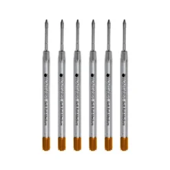 Monteverde Ballpoint Pen Refill Medium Point Brown Ink 6 Pack (P133BN)