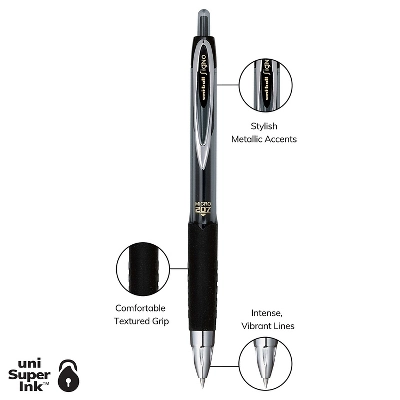 Uni-ball 207 Retractable Gel Pens Micro Point 61270 8 Uni-ball 207 Retractable Gel Pens Micro Point 61270 - Image 8