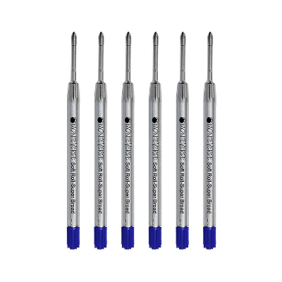Monteverde Ballpoint Pen Refill Medium Point Blue Ink 6 Pack (P153BU) 1 Monteverde Ballpoint Pen Refill Medium Point Blue Ink 6 Pack (P153BU)