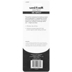 Uni Gel Impact Metallic Stick Pens, 1.0 Mm Bold Tip, Assorted Colors, Set Of 3