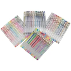 Fiskars Gel Pens Medium Point .8mm 48/Pkg-12 Each Glitter, Neon, Metallic & Swirl