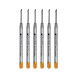 Monteverde Ballpoint Pen Refill Medium Point Orange Ink 6 Pack (P133OR)