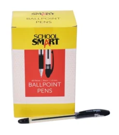School Smart Black Ballpoint Pen, Pack Of 48