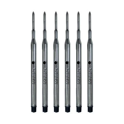 Monteverde Ballpoint Pen Refill Medium Point Black Ink 6 Pack (S133BK) 1 Monteverde Ballpoint Pen Refill Medium Point Black Ink 6 Pack (S133BK)