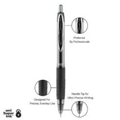 Uni-ball Uniball 207 Needle Retractable Gel Pens Medium Point 0.7mm Black Ink Dozen (1736097) -Pencil Specialty Store GUEST d49d75c3 7894 4394 8c39 70a093d23607
