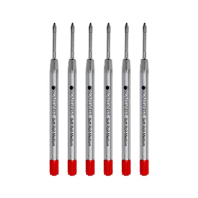 Monteverde Ballpoint Pen Refill Medium Point Red Ink 6 Pack (P133RD) 1 Monteverde Ballpoint Pen Refill Medium Point Red Ink 6 Pack (P133RD)