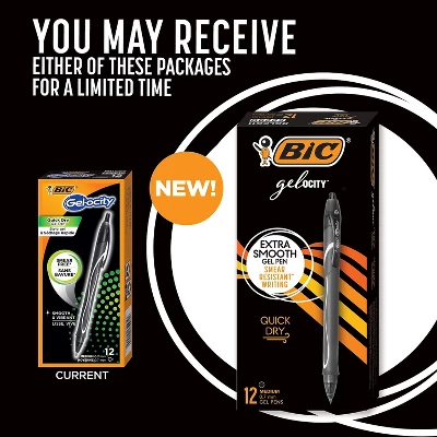BIC Gel-ocity Quick Dry Retractable Gel Black Ink Medium 1 Dozen RGLCG11BK 8 BIC Gel-ocity Quick Dry Retractable Gel Black Ink Medium 1 Dozen RGLCG11BK - Image 8