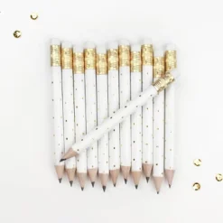 12pk Mini Pencils Polka Dots Foil Gold 6 12pk Mini Pencils Polka Dots Foil Gold -Pencil Specialty Store GUEST e8837778 7387 4723 b51d c7cb7c9106f0