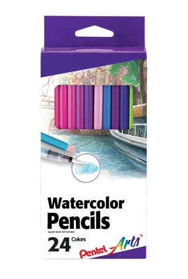 Pentel Arts Watercolor Pencils, Assorted Colors, Set Of 24 1 Pentel Arts Watercolor Pencils, Assorted Colors, Set Of 24