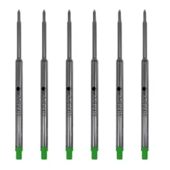 Monteverde Ballpoint Pen Refill Medium Point Green Ink 6 Pack (W133GN)